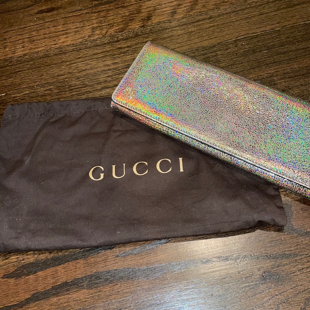Gucci Broadway clutch multicolor metallic evening bag